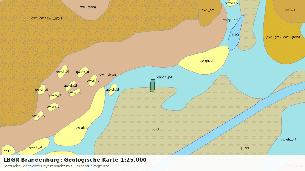 Statische Kartenansicht: LBGR Brandenburg: Geologische Karte 1:25.000