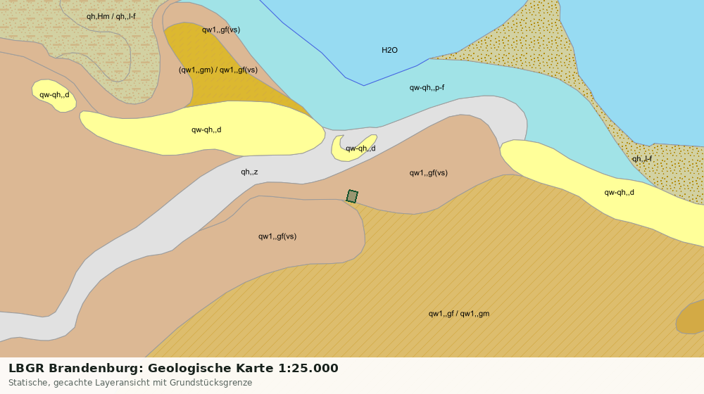 Statische Kartenansicht: LBGR Brandenburg: Geologische Karte 1:25.000