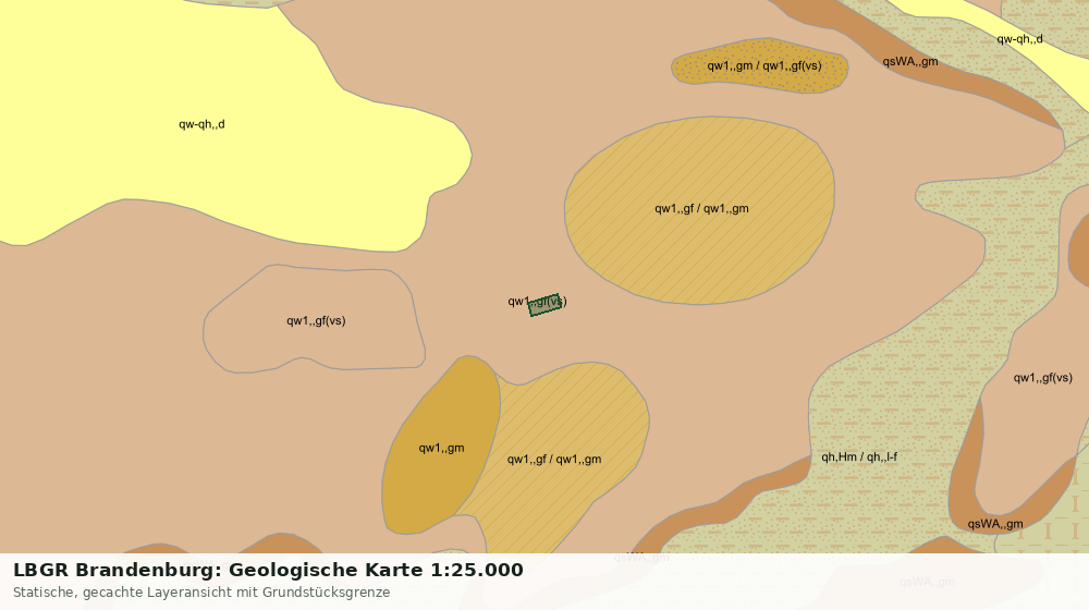 Statische Kartenansicht: LBGR Brandenburg: Geologische Karte 1:25.000