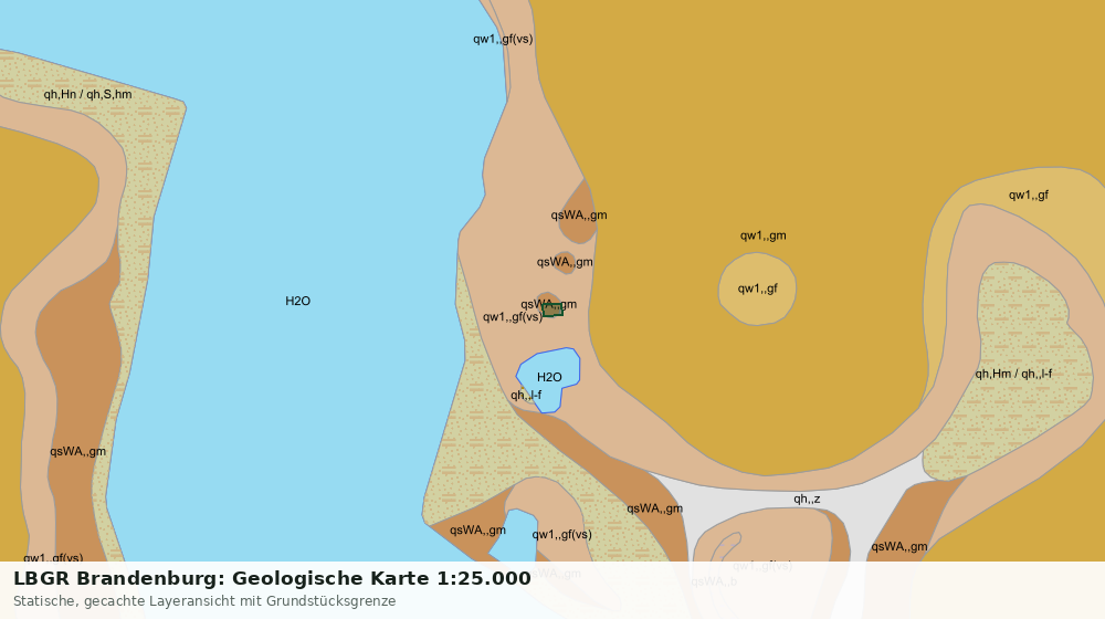 Statische Kartenansicht: LBGR Brandenburg: Geologische Karte 1:25.000