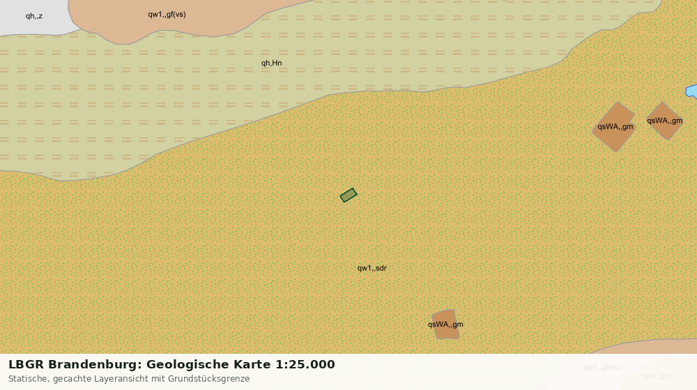 Statische Kartenansicht: LBGR Brandenburg: Geologische Karte 1:25.000