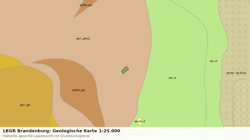 Statische Kartenansicht: LBGR Brandenburg: Geologische Karte 1:25.000