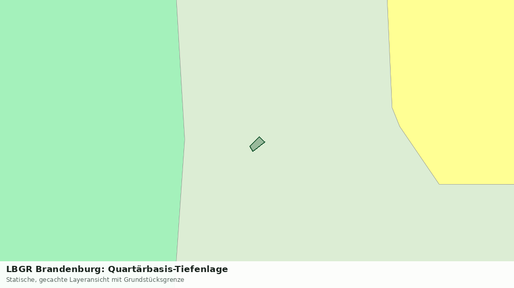 Statische Kartenansicht: LBGR Brandenburg: Quartärbasis-Tiefenlage
