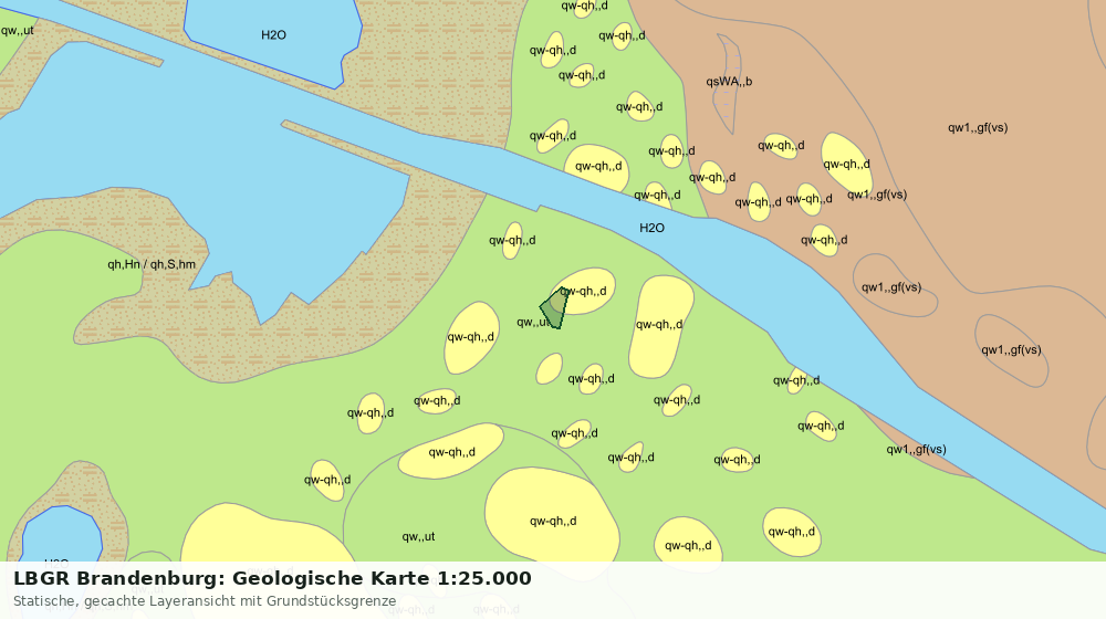 Statische Kartenansicht: LBGR Brandenburg: Geologische Karte 1:25.000