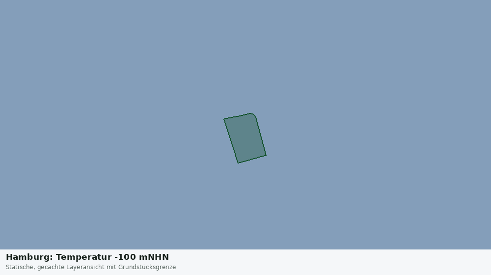 Statische Kartenansicht: Hamburg: Temperatur -100 mNHN
