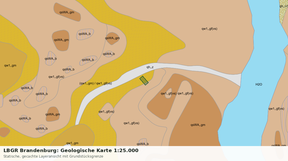 Statische Kartenansicht: LBGR Brandenburg: Geologische Karte 1:25.000