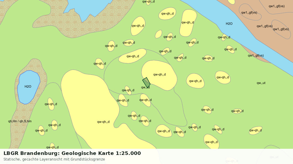 Statische Kartenansicht: LBGR Brandenburg: Geologische Karte 1:25.000