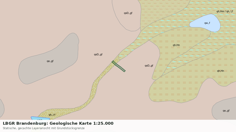 Statische Kartenansicht: LBGR Brandenburg: Geologische Karte 1:25.000