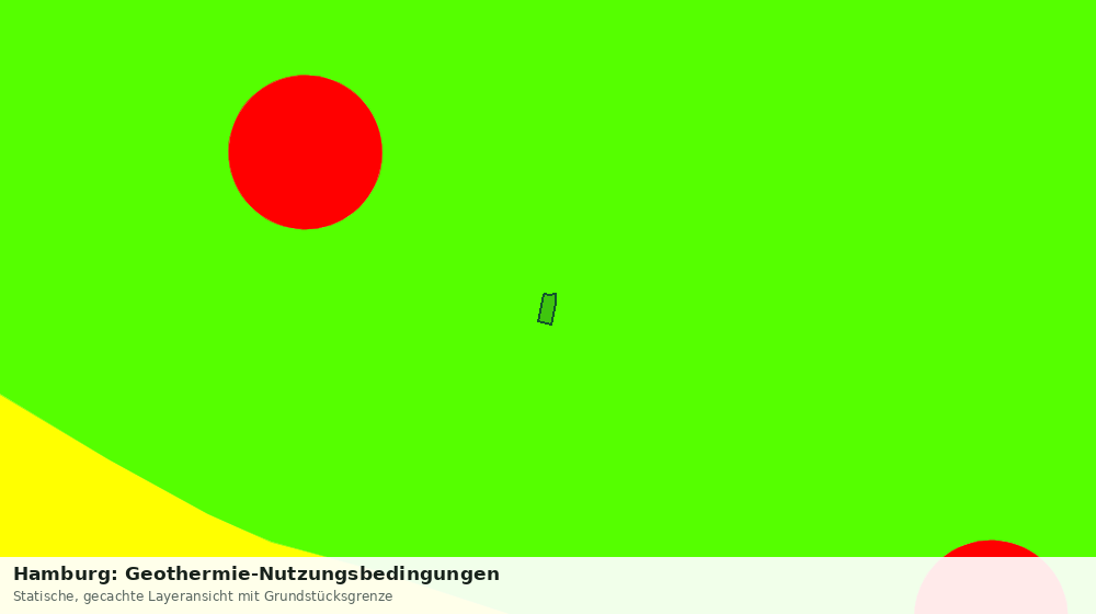 Statische Kartenansicht: Hamburg: Geothermie-Nutzungsbedingungen