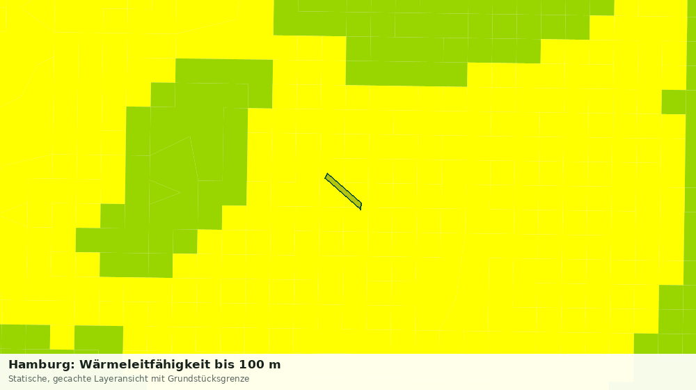 Statische Kartenansicht: Hamburg: Wärmeleitfähigkeit bis 100 m