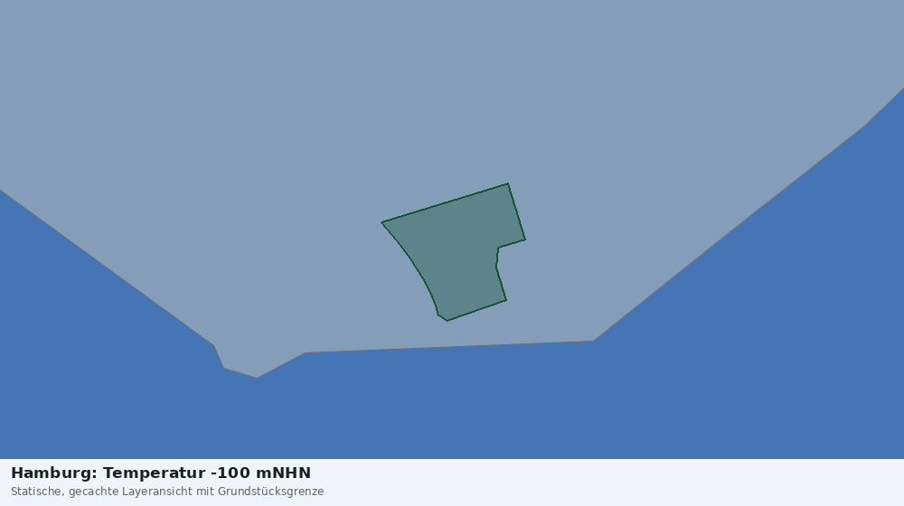 Statische Kartenansicht: Hamburg: Temperatur -100 mNHN