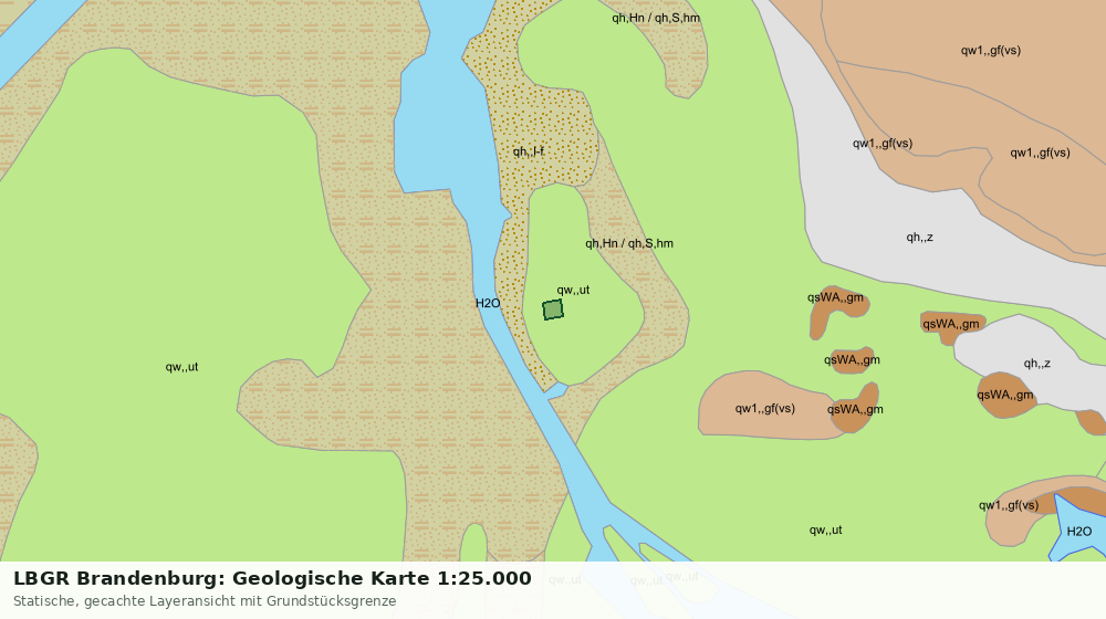 Statische Kartenansicht: LBGR Brandenburg: Geologische Karte 1:25.000