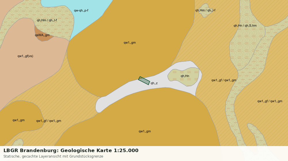Statische Kartenansicht: LBGR Brandenburg: Geologische Karte 1:25.000