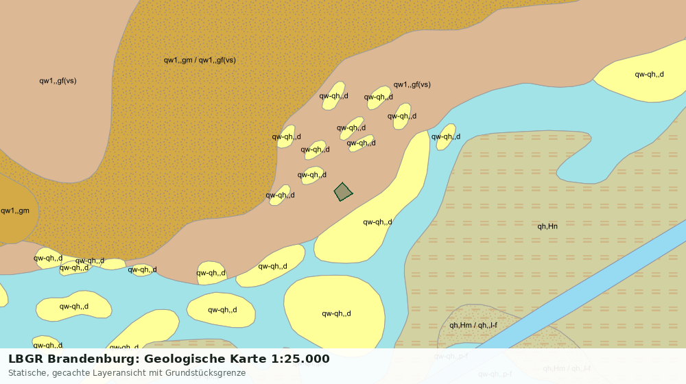 Statische Kartenansicht: LBGR Brandenburg: Geologische Karte 1:25.000