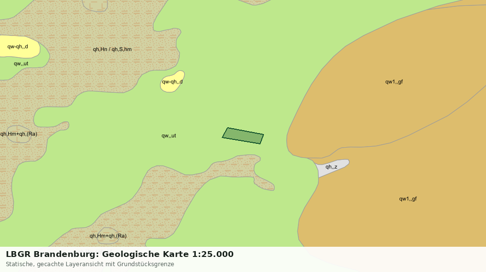 Statische Kartenansicht: LBGR Brandenburg: Geologische Karte 1:25.000