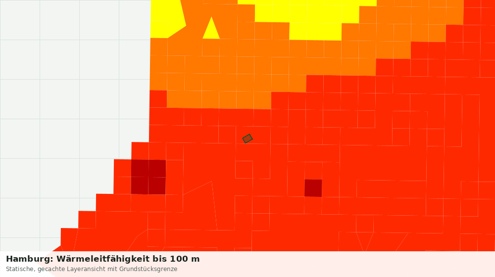 Statische Kartenansicht: Hamburg: Wärmeleitfähigkeit bis 100 m