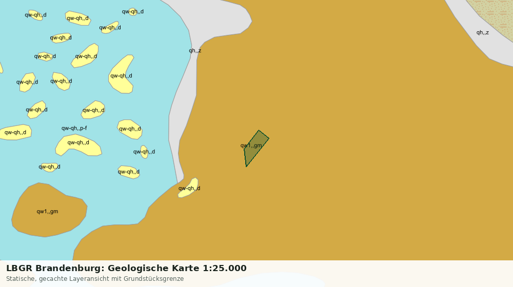 Statische Kartenansicht: LBGR Brandenburg: Geologische Karte 1:25.000