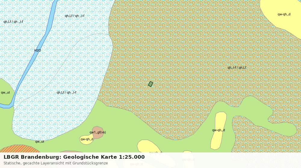 Statische Kartenansicht: LBGR Brandenburg: Geologische Karte 1:25.000