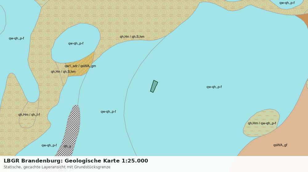 Statische Kartenansicht: LBGR Brandenburg: Geologische Karte 1:25.000