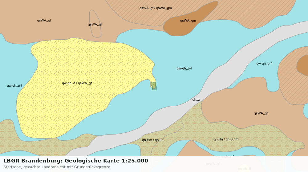 Statische Kartenansicht: LBGR Brandenburg: Geologische Karte 1:25.000