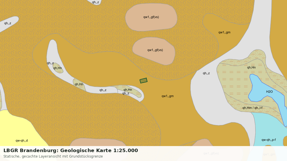 Statische Kartenansicht: LBGR Brandenburg: Geologische Karte 1:25.000