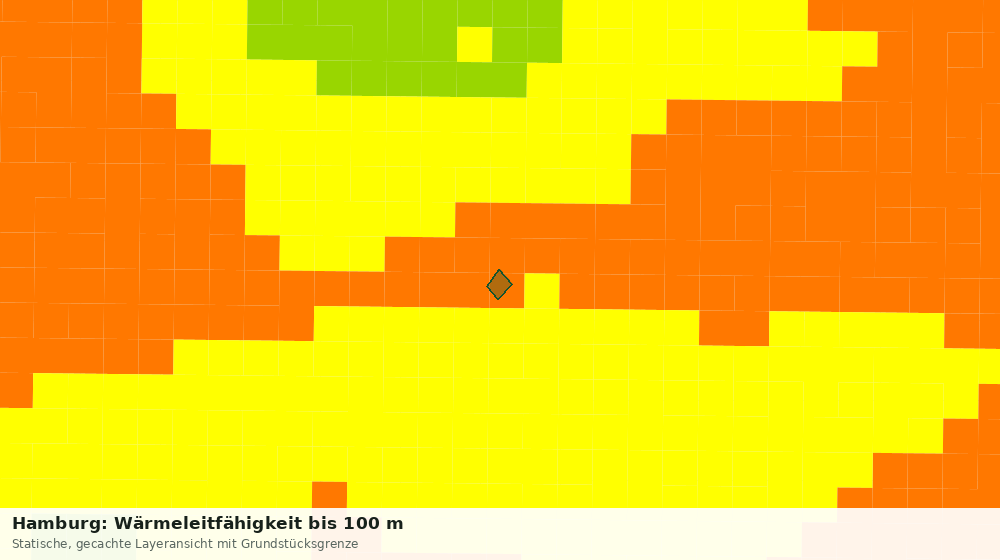 Statische Kartenansicht: Hamburg: Wärmeleitfähigkeit bis 100 m