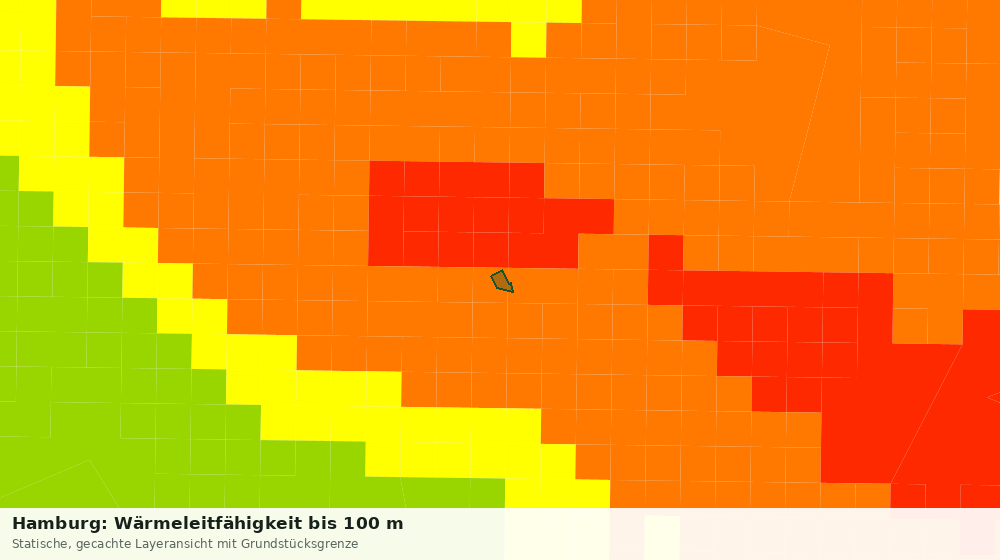 Statische Kartenansicht: Hamburg: Wärmeleitfähigkeit bis 100 m