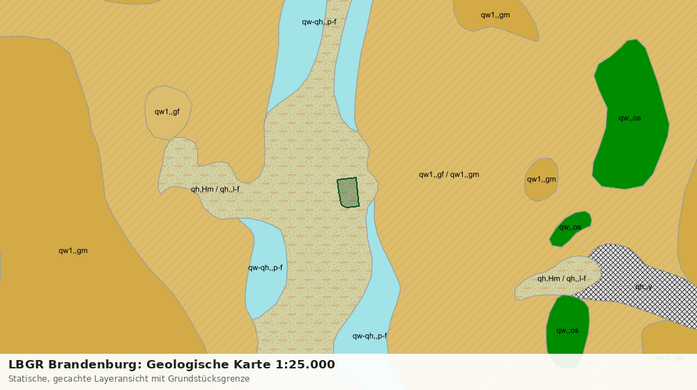 Statische Kartenansicht: LBGR Brandenburg: Geologische Karte 1:25.000