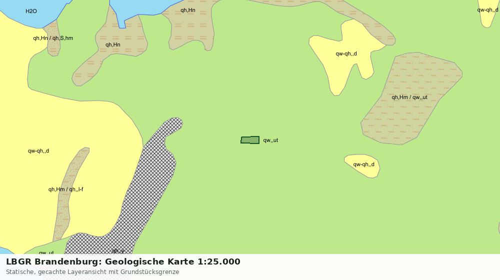 Statische Kartenansicht: LBGR Brandenburg: Geologische Karte 1:25.000