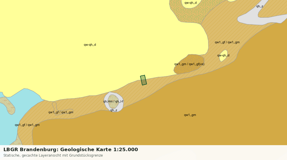 Statische Kartenansicht: LBGR Brandenburg: Geologische Karte 1:25.000