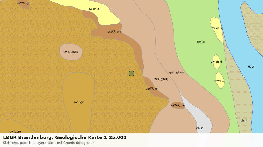 Statische Kartenansicht: LBGR Brandenburg: Geologische Karte 1:25.000
