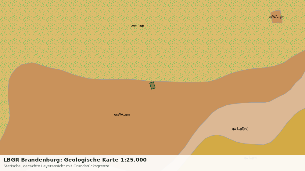 Statische Kartenansicht: LBGR Brandenburg: Geologische Karte 1:25.000