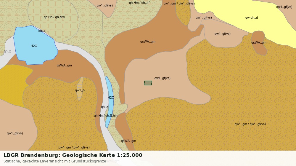 Statische Kartenansicht: LBGR Brandenburg: Geologische Karte 1:25.000