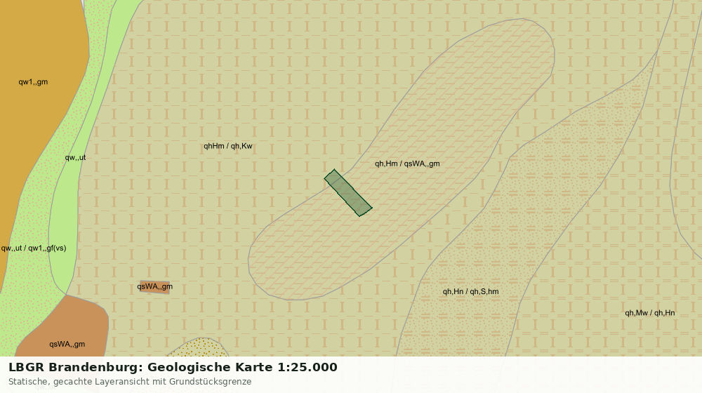 Statische Kartenansicht: LBGR Brandenburg: Geologische Karte 1:25.000
