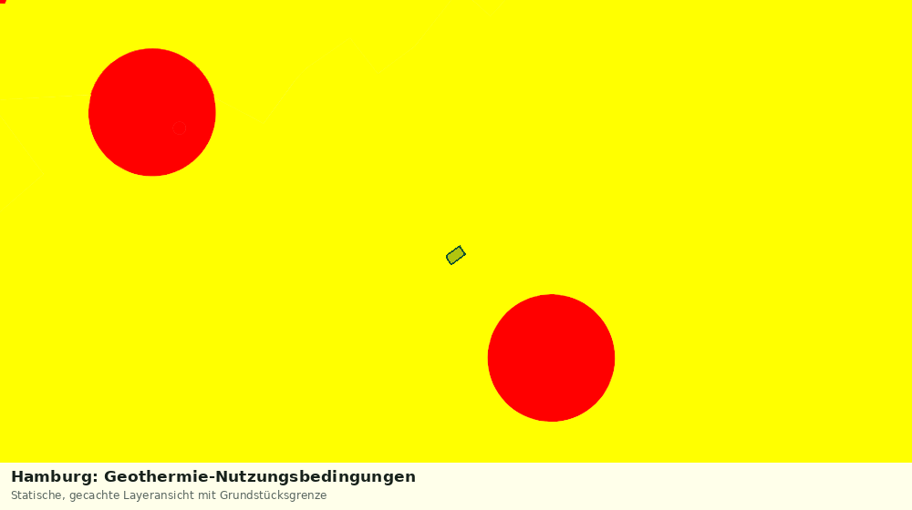 Statische Kartenansicht: Hamburg: Geothermie-Nutzungsbedingungen