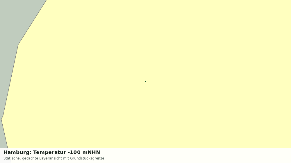 Statische Kartenansicht: Hamburg: Temperatur -100 mNHN