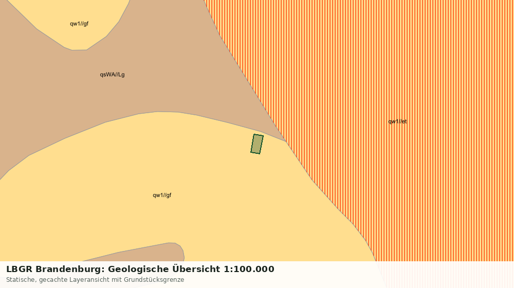 Statische Kartenansicht: LBGR Brandenburg: Geologische Übersicht 1:100.000
