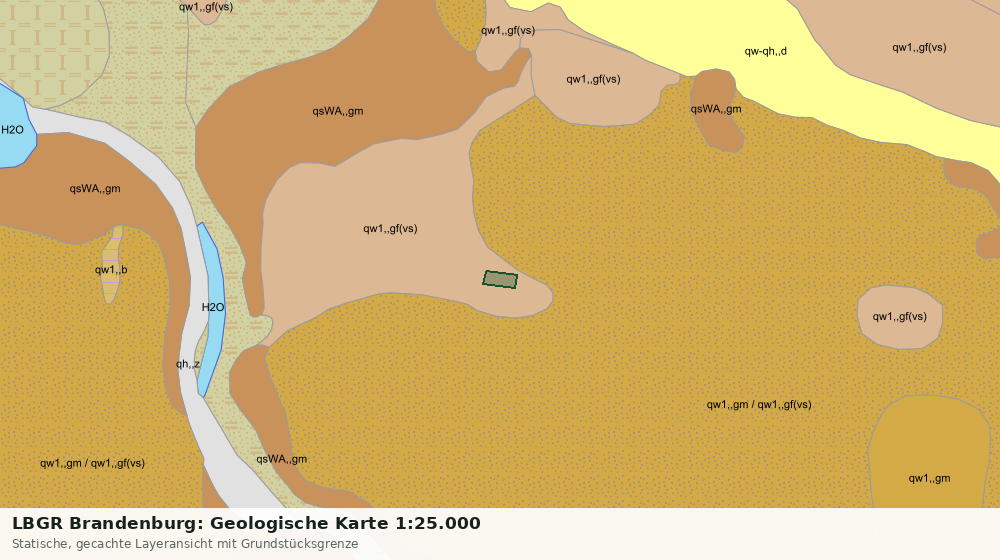 Statische Kartenansicht: LBGR Brandenburg: Geologische Karte 1:25.000