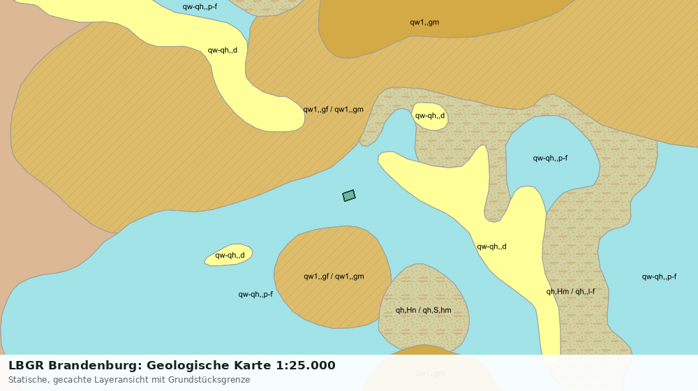 Statische Kartenansicht: LBGR Brandenburg: Geologische Karte 1:25.000