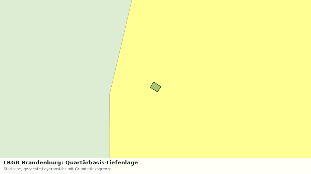 Statische Kartenansicht: LBGR Brandenburg: Quartärbasis-Tiefenlage