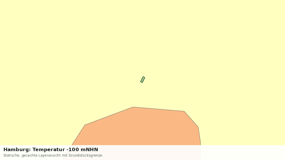 Statische Kartenansicht: Hamburg: Temperatur -100 mNHN
