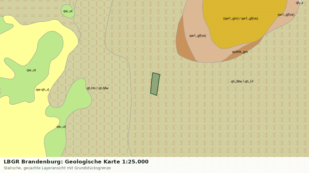 Statische Kartenansicht: LBGR Brandenburg: Geologische Karte 1:25.000