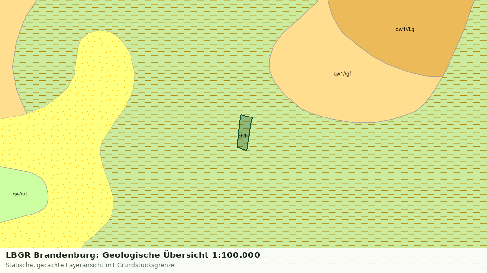 Statische Kartenansicht: LBGR Brandenburg: Geologische Übersicht 1:100.000