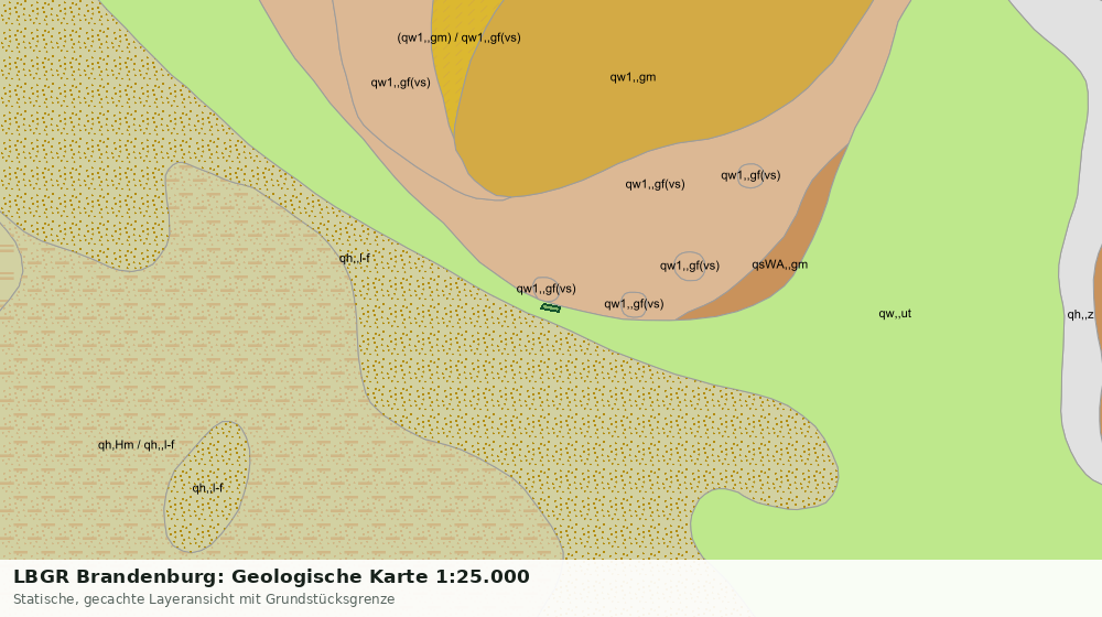 Statische Kartenansicht: LBGR Brandenburg: Geologische Karte 1:25.000