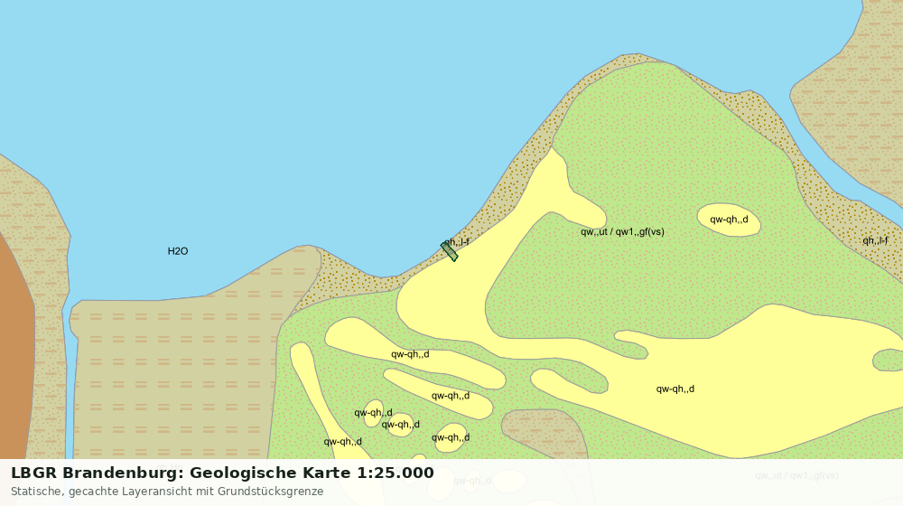 Statische Kartenansicht: LBGR Brandenburg: Geologische Karte 1:25.000