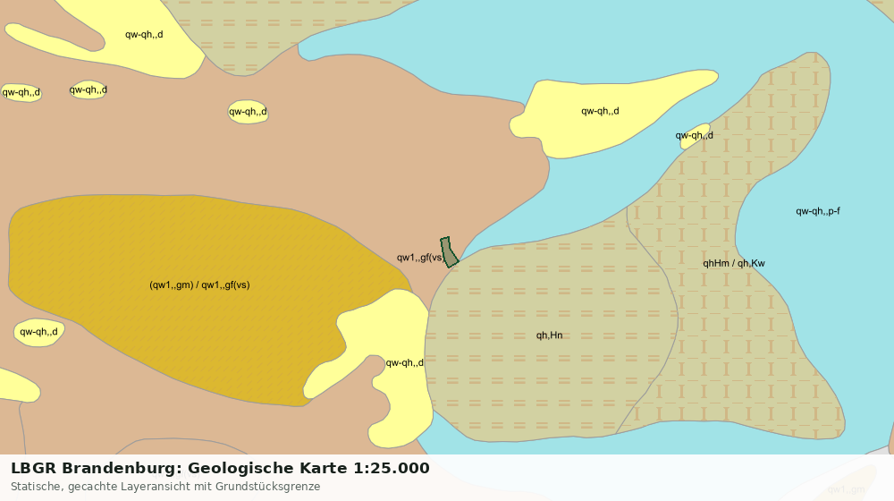 Statische Kartenansicht: LBGR Brandenburg: Geologische Karte 1:25.000
