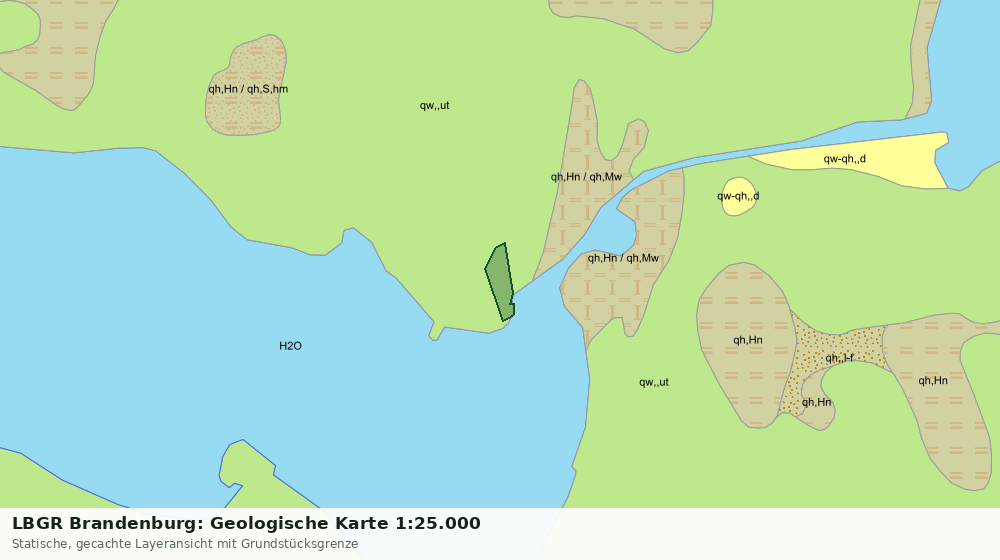 Statische Kartenansicht: LBGR Brandenburg: Geologische Karte 1:25.000