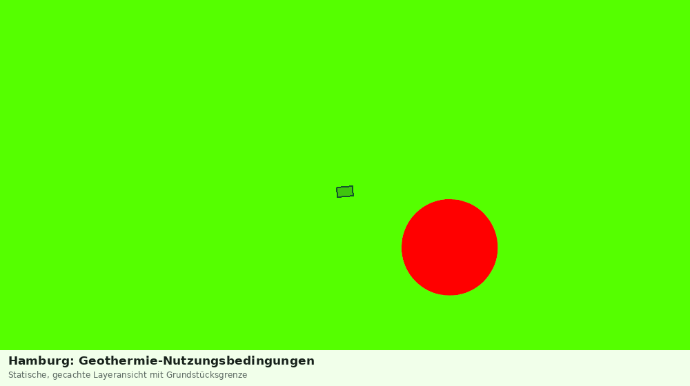 Statische Kartenansicht: Hamburg: Geothermie-Nutzungsbedingungen