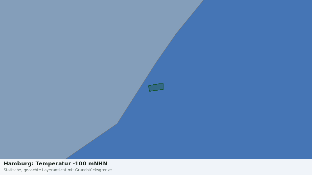 Statische Kartenansicht: Hamburg: Temperatur -100 mNHN