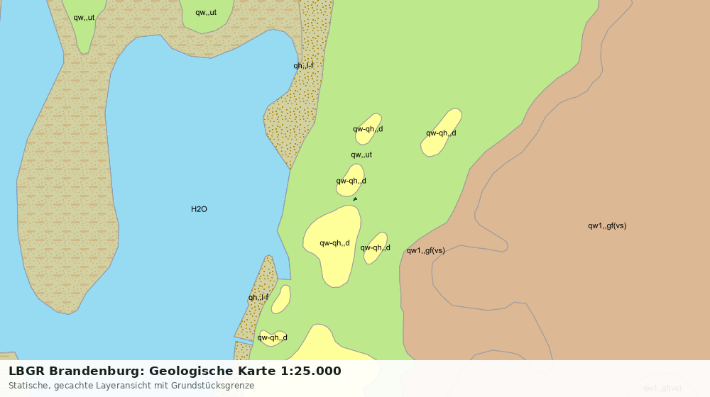 Statische Kartenansicht: LBGR Brandenburg: Geologische Karte 1:25.000